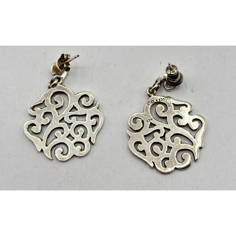 Barse 925 Sterling Silver Scroll Dangle Earrings - image 5